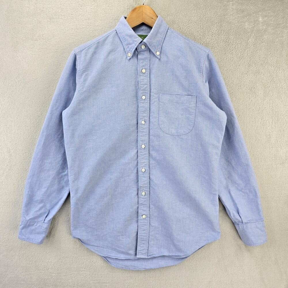 Sid Mashburn Button Down Shirt Mens Small 15/34 Long Sleeve Oxford OCBD *FLAWS*
